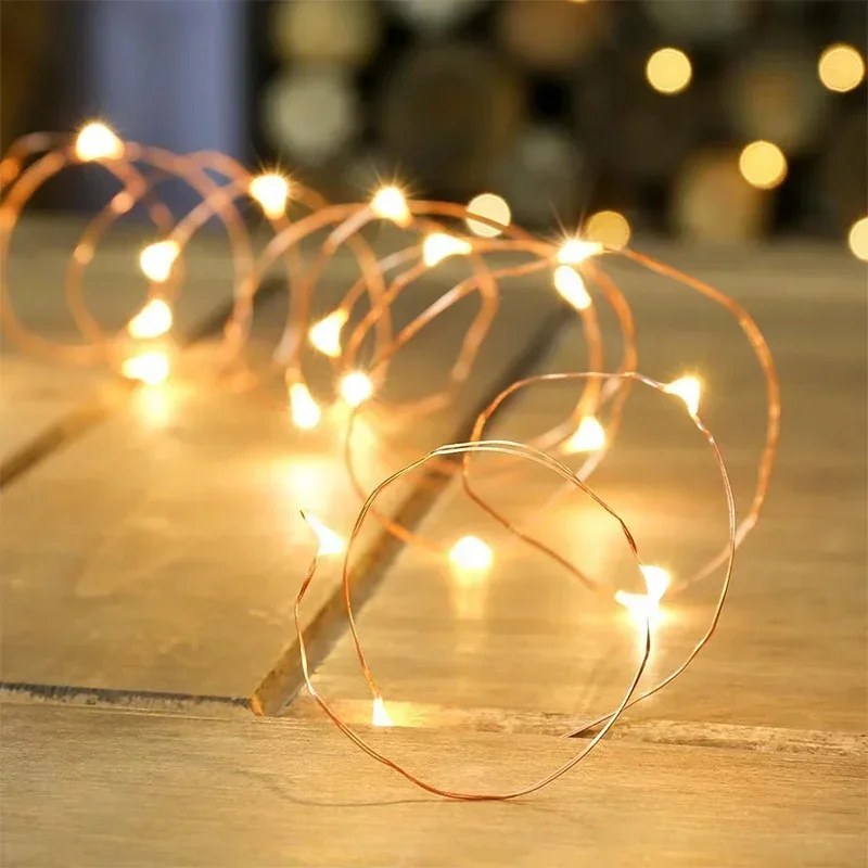 Waterproof USB LED String Lights 5M 10M Copper Silver Wire Fairy Garland Light Lamp for Christmas Wedding Party Holiday Lighting