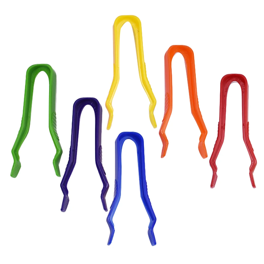 

6 Pcs Plastic Tweezers Children's Kids for Diy Precision Puzzle Pp Travel Crafting Hobby
