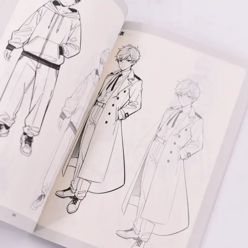 Anime Practice Book! 100 Examples of Anime Character Sketches and Line Art for Coloring: Partial and Dynamic Edition