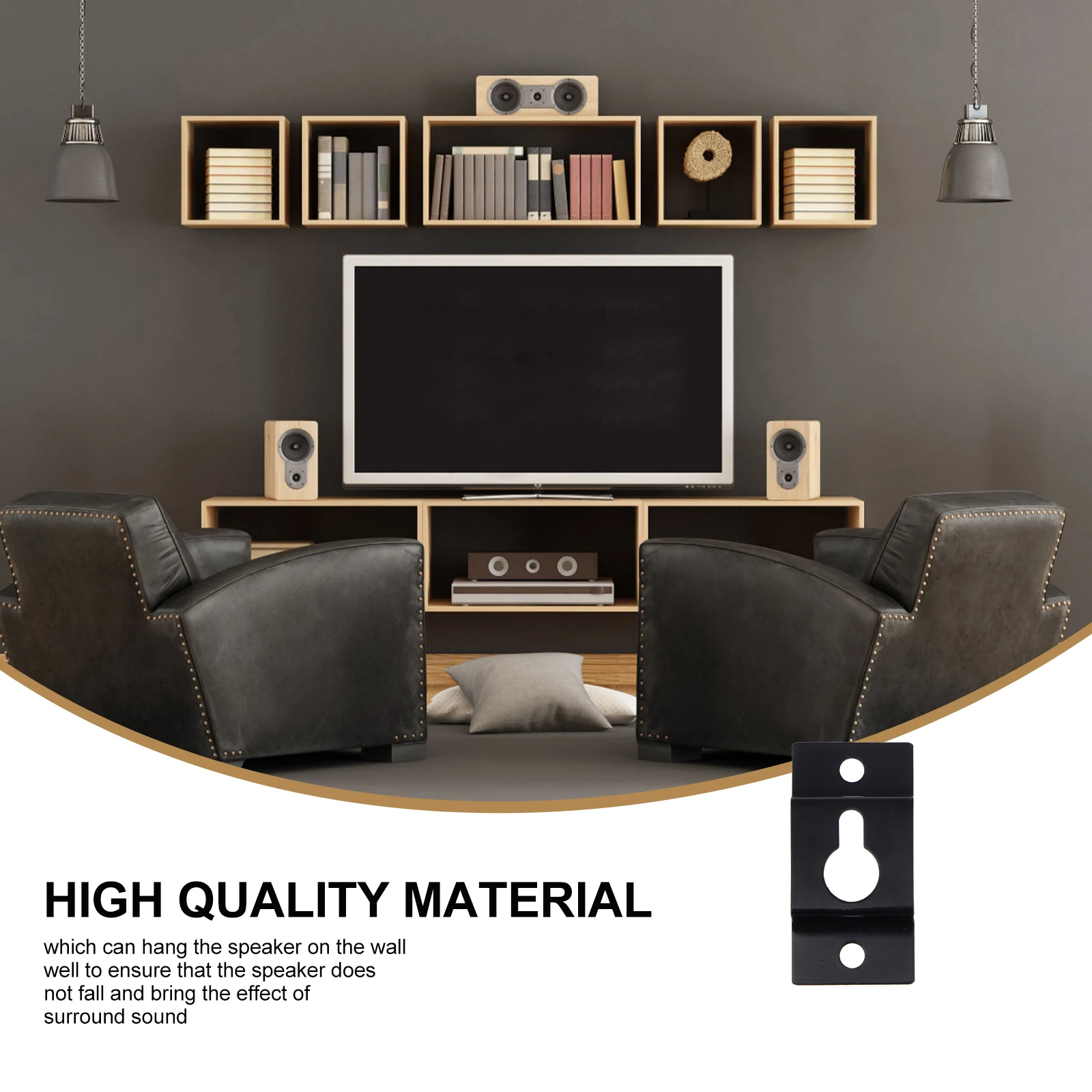 

20Pcs Heavy Duty Speaker Hangers Iron Keyhole Wall Mounts for Cabinets Shelves Frames Audio Devices Flat Installation Brackets