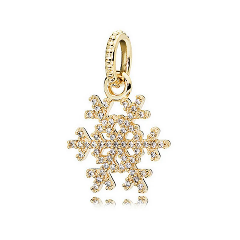 New Fine Snowflake Series Charm Beads Festive Snowflake Charm Fit Original European Bracelets Accessories DIY Women Jewelry Gift
