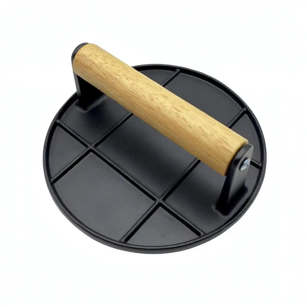 Round Square Aluminum Meat Patty Press Manual Burger Maker Kitchen Gadget For Outdoor BBQ Cooking Tool Equipment