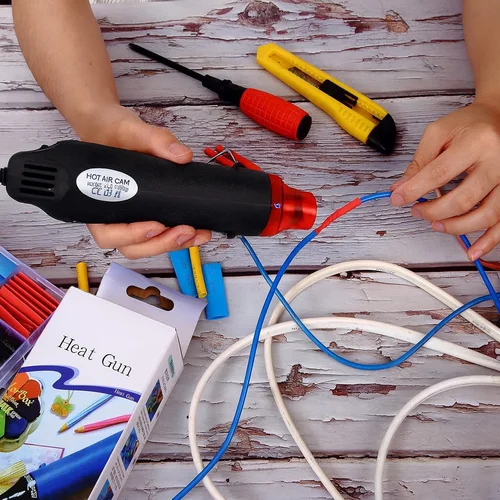 Imagen 2 del producto Kit de tubos termorretráctiles, envoltura retráctil de Cable, cubierta de conexión, manguitos de Cable, protección de reparación con pistola de aire caliente, 1160/580/164 Uds.