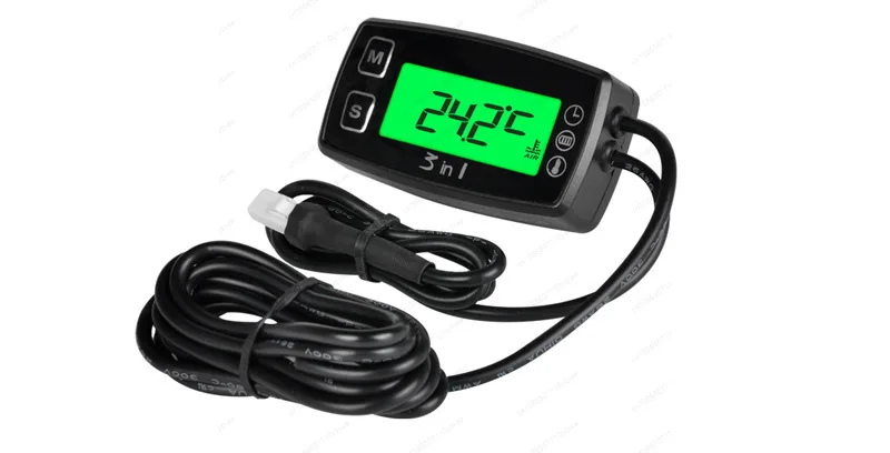 Waterproof Temperature Sensor, Replaceable Battery Thermometer for Dirt Bike & ATV