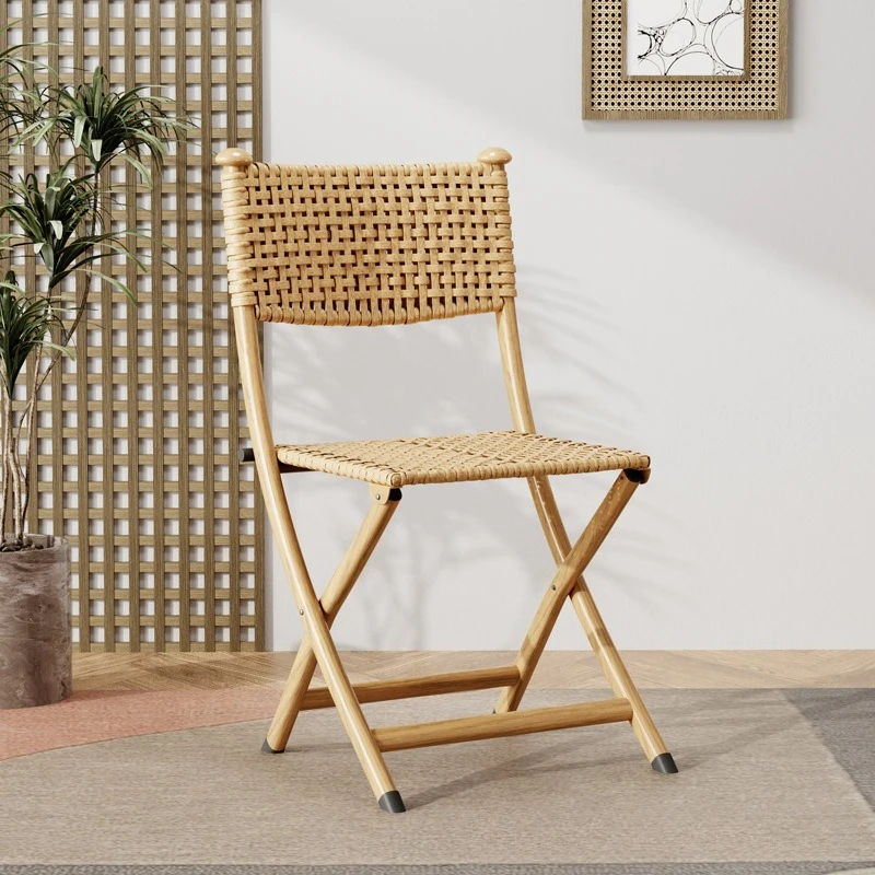 

Chair Wood Dining Portable Leg Mesh Adjustable Folding Cushioned Solid Kitchen Restaurant Cafe Breathable Chair Fabric Stackable