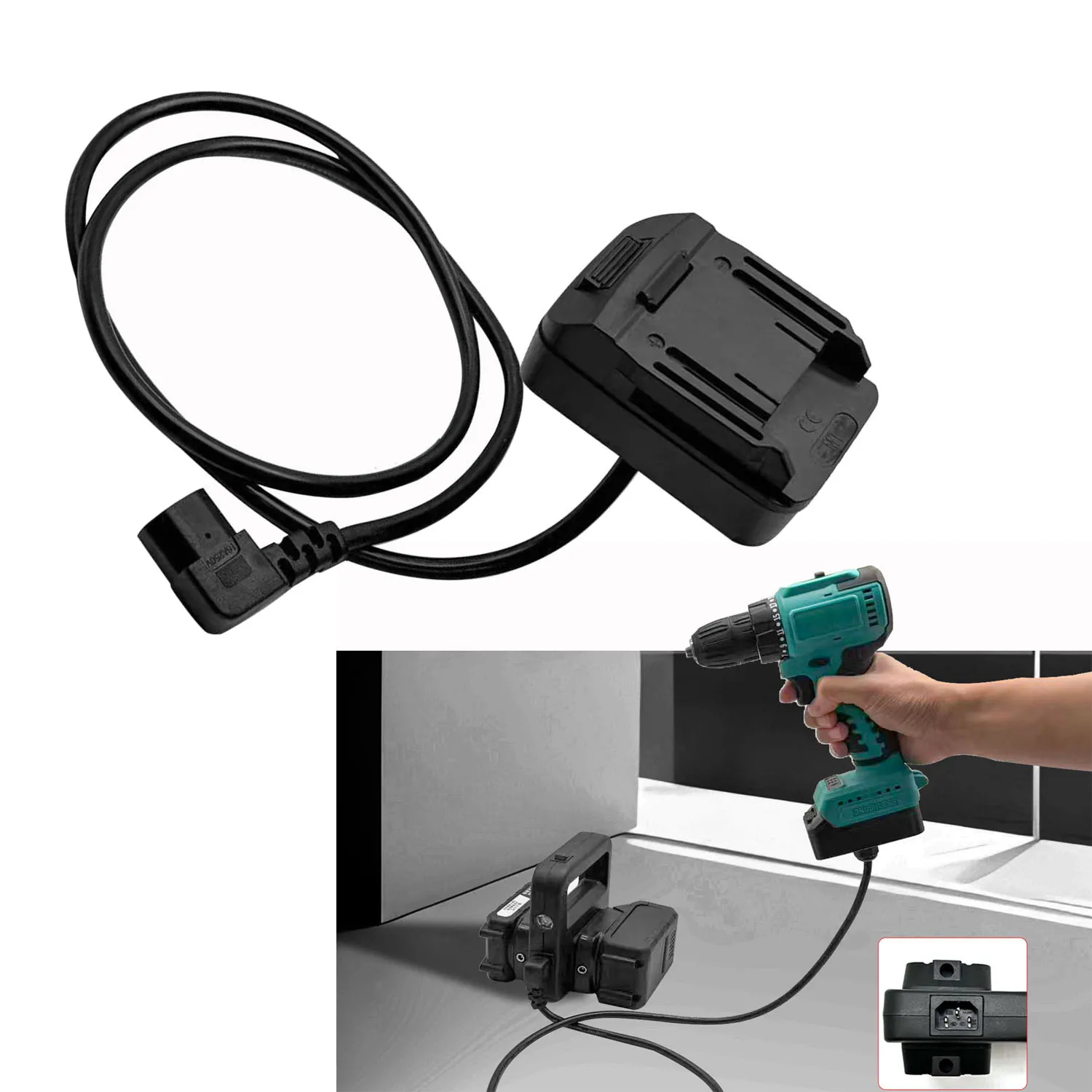 1.2M 15AWG Power Adapter Cable Connector With Dust Cover For BL1830 BL1840 Replacement Power Adapter Connecting Cable