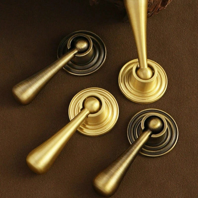 American Style Brass Cabinet Door Handle Furniture Door Handle Antique Pendant Cabinet Light Luxury Drawer Door Handle