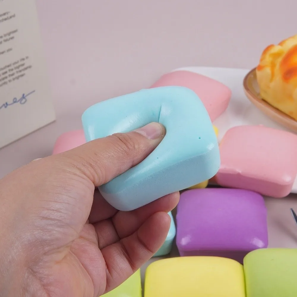 Square Simulation Bread Squeeze Toys Realistic Super Soft Bread Squishy Toy Comfortable Hand Relax Toast Pinch Toy