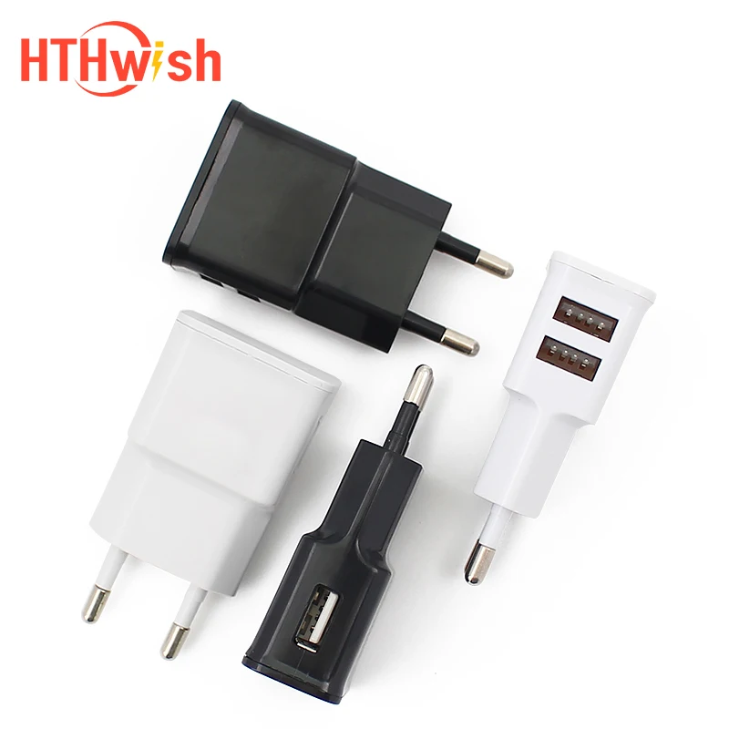 1/2 Port Universal USB Charger Fast Charging 5V2A Mobile Phone Charger Power Supply Unit Adapter EU Plug,for Iphone Android