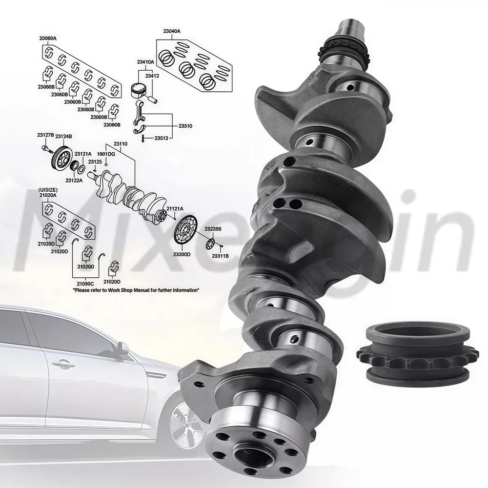 Auto Engine Parts Crankshaft For Hyundai Accent Elantra Tucson Kia Carens Cee'd Ceed 1.6L L4 GAS G4FD G4FJ G4FC 06-23 231102B610