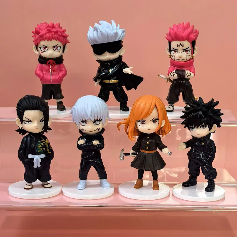 7Pcs/Set Anime Jujutsu Kaisen Figure Toys 6th Gojo Satoru Itadori Yuji PVC Model Ornaments For Kids Boys Birthday Gifts