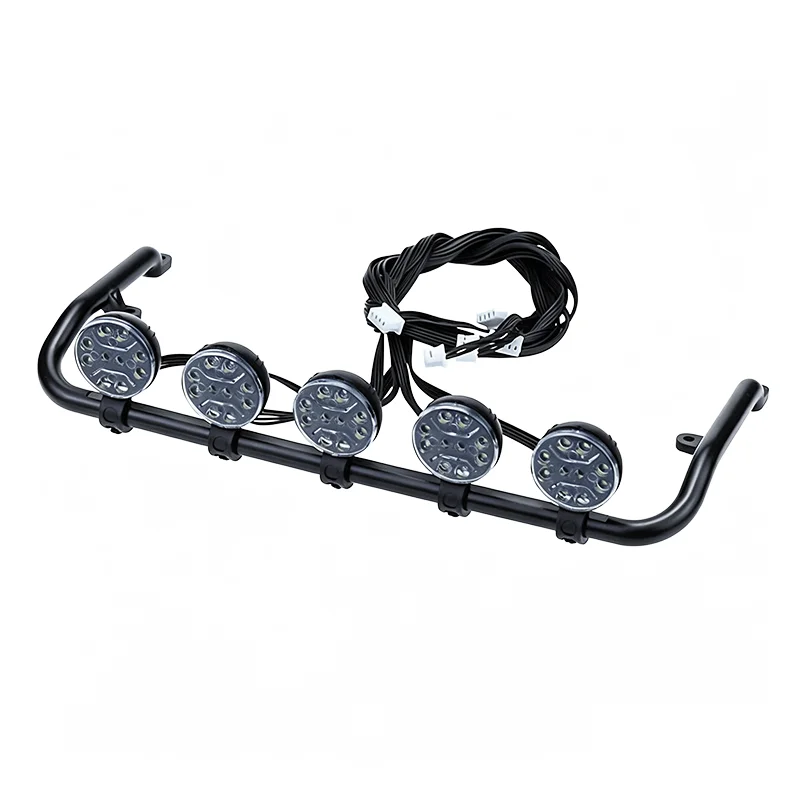 LED Car Roof Two-color Multi-mode Spotlight for 1/14 Tamiya RC Dump Truck SCANIA 770S 56368 for VOLVO FH16 ACTROS 3363 Car