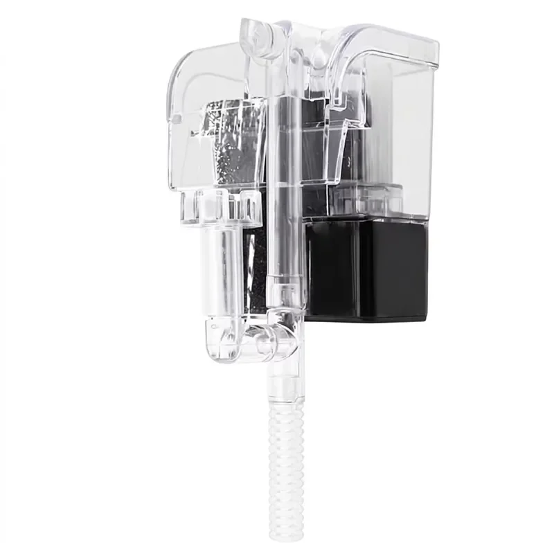 Wall Mounted Aquarium Filter 3 in 1 External Oxygen Pump for Fish Tank Small Medium Turtle Tank 4W ABS Plastic