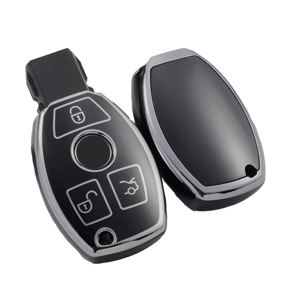 For Mercedes Car Key Case Black Car Remote Key Case Cover Easy Installation For A B G R Class Effective Protection