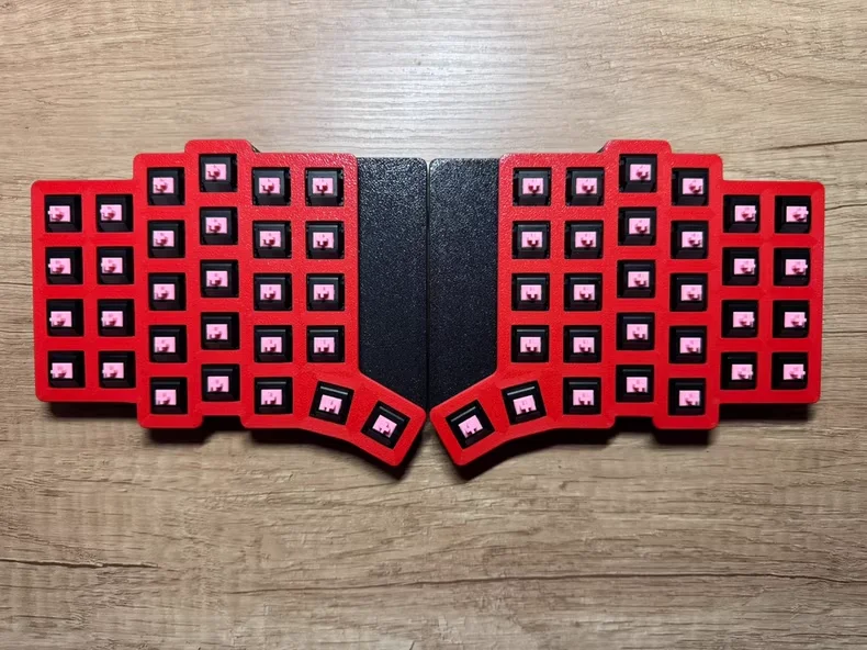 

Комплект клавиатуры Flake Split на заказ Mx Kailh Choc V1, низкопрофильная клавиатура с горячей заменой, проводная/Bluetooth QMK, эргономичная игровая клавиатура