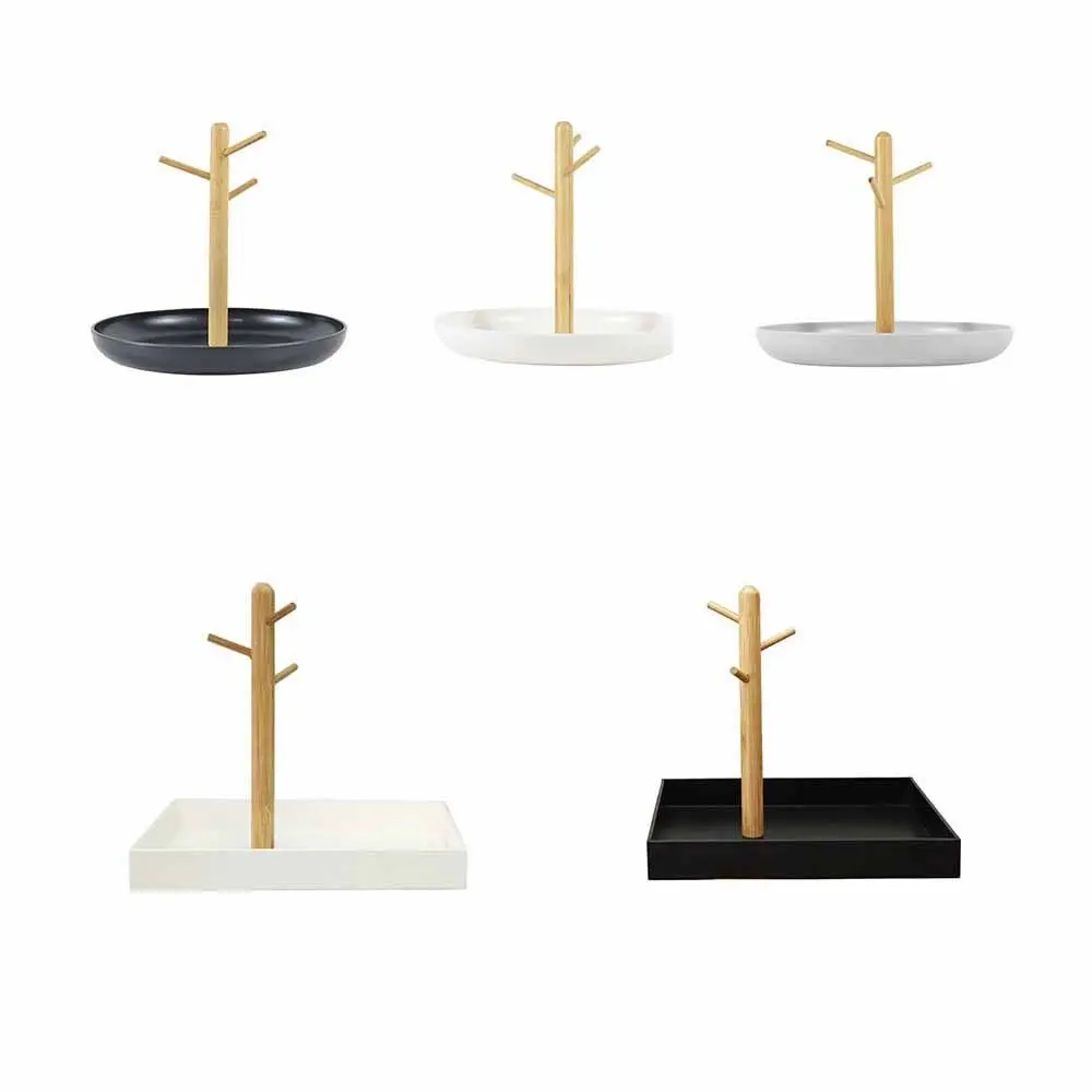 مفتاح شماعات الشمال فرع صينية تخزين سعة كبيرة إطار عرض مجوهرات مستقر 3-Tier تصميم توفير مساحة عرض المدخل