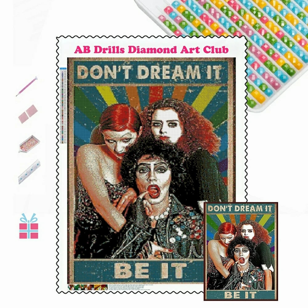 The Rocky Horror Picture Show 5D DIY AB Drills Diamond Painting Full Square Round Movie Art Cross Stitch Mosaic Hobby Home Decor