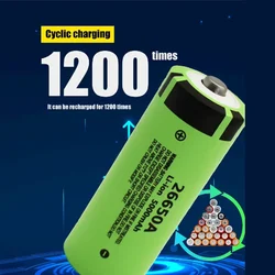 100% Original 26650 3.7V 5000mAh 50A Power Lithium Ion Battery 26650A, Geeignet Für LED Taschenlampe