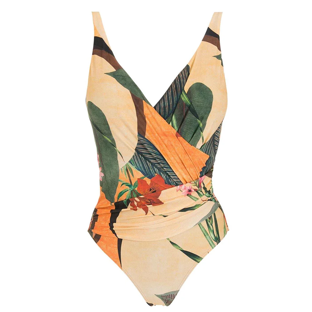

2026 Sexy Women One Piece Swimsuit Swimwear Female Print Push Up Vintage Bather Bathing Suit Monokini Brazilian Swimming Suits