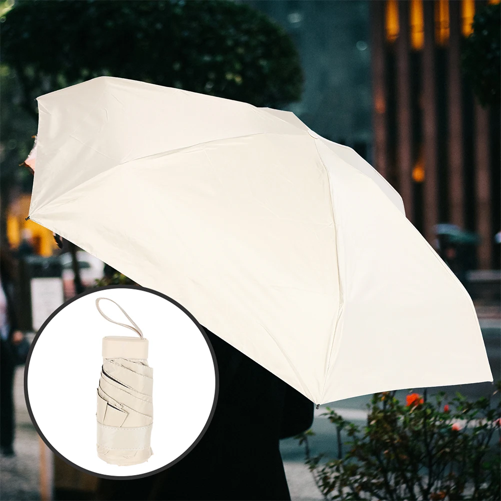 

1Set Six Folding Mini Sun Umbrella Portable Travel Uv Protection Compact Pocket Umbrella for Rain Use Sun Proof Parasol