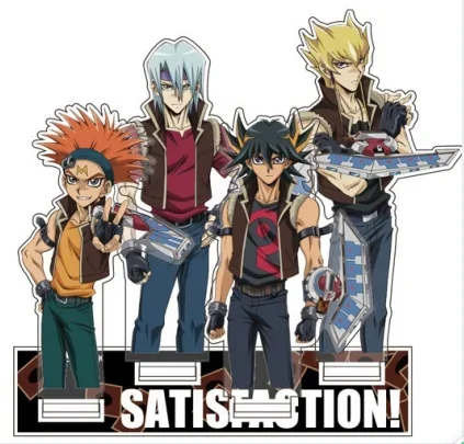 Yu-Gi-Oh! 5D\'s Fudo Yusei JACK ATLAS Crow Hogan Kiryu Kyosuke Anime Yu Gi Oh YuGiOh Figure Doll Stand Model Cosplay Toy for Gift