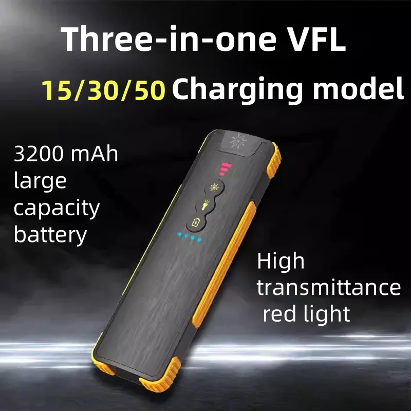 New high power battery Visual Fault Locator 15mw 30mw 50mw Red light Pen can be used as a power bank  Flashlight double bulb