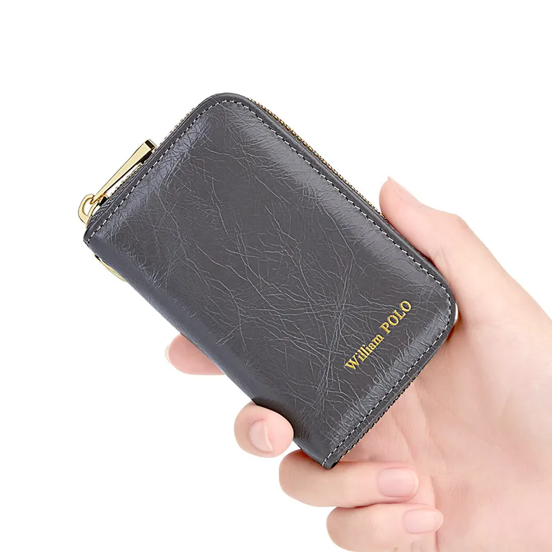 

Genuine Leather Women's Fashion Card Holder Personalized Small Card Bag Men's Multifunctional Card Clip