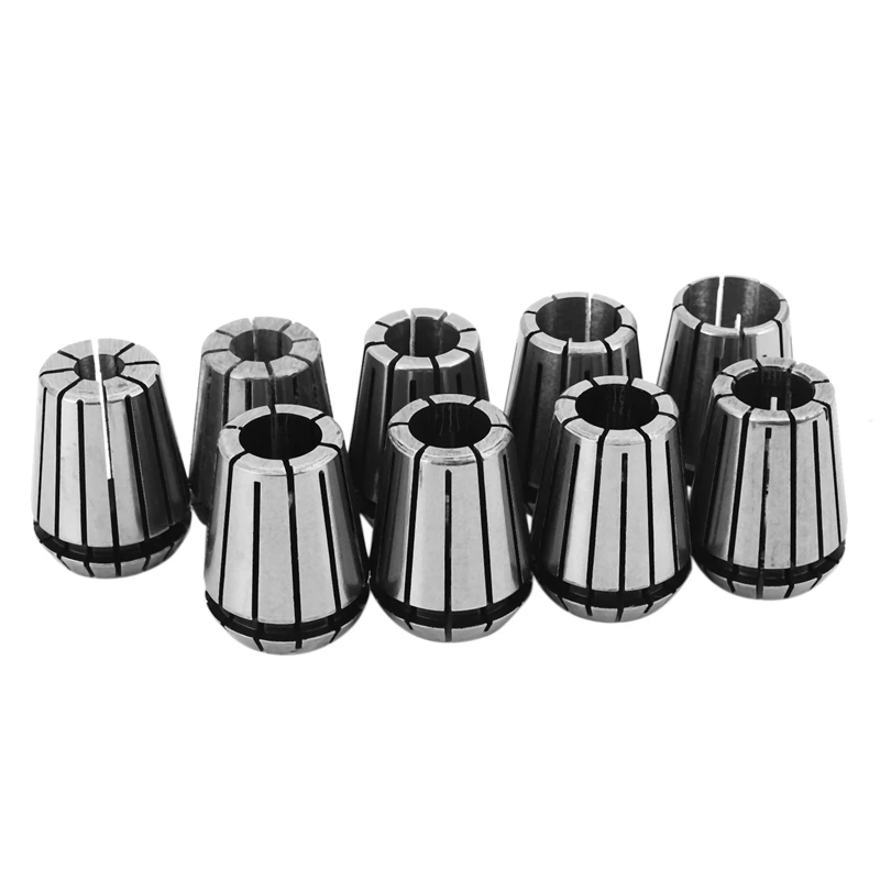 9Pcs Er25 Spring Collets+1Pcs Mt3 M12 Er25 Collet Chuck Morse Taper Holder For Cnc Milling Lathe Tool