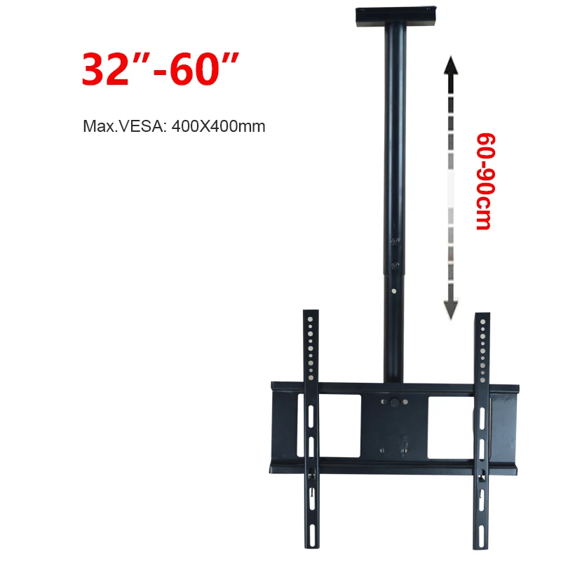 32-60 inch TV Ceiling  Mount 360 Degree Full Motion Free Lifting LCD LED TV Roof Mount Bracket Holder Max.Loading 60kgs HX60