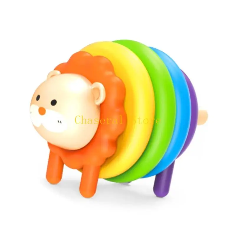 E7ce Sensory Animal Stacker Toy สำหรับเกมการศึกษาการพัฒนาความรู้ความเข้าใจของทารก