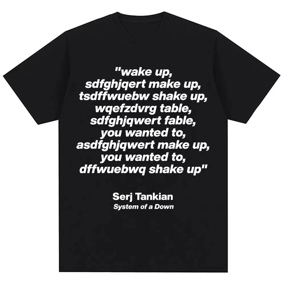 2026 Summer System of A Down Chop Suey Graphic T-shirt Fashion Hip-hop Retro Print Suitable for Both Men and Women
