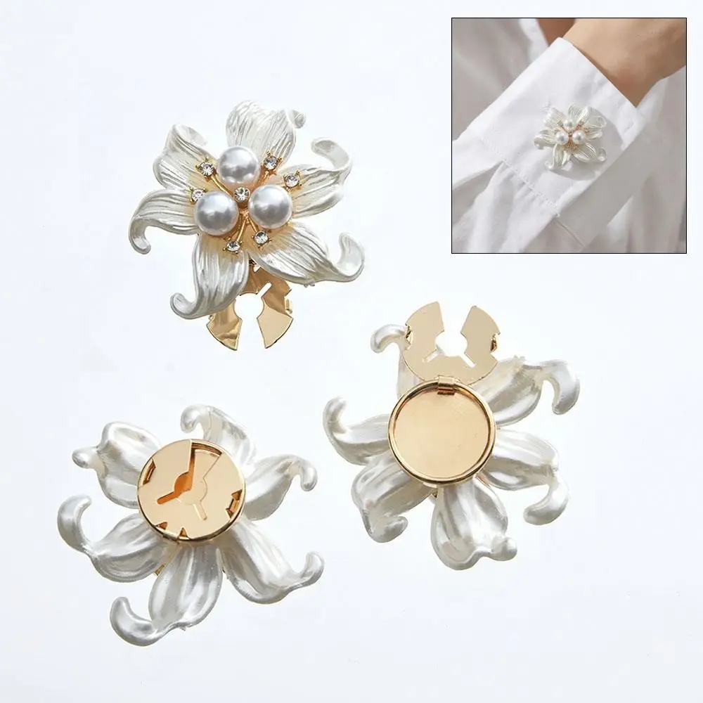 Starfish Flower Flower Cufflinks Pearl Beads Button Cover Sewing Accessories Sewing-free Cufflinks Decorative Buttons