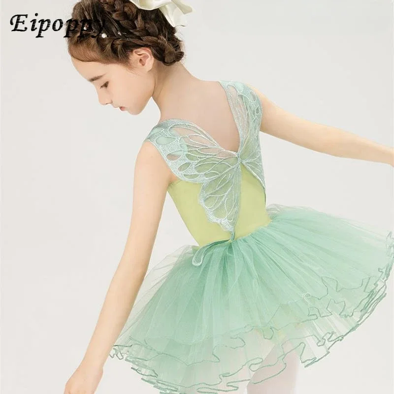 

Children Dance Exercise Clothing Girls' Ballet Shapewear Summer Suspender Costume Gauze Dress