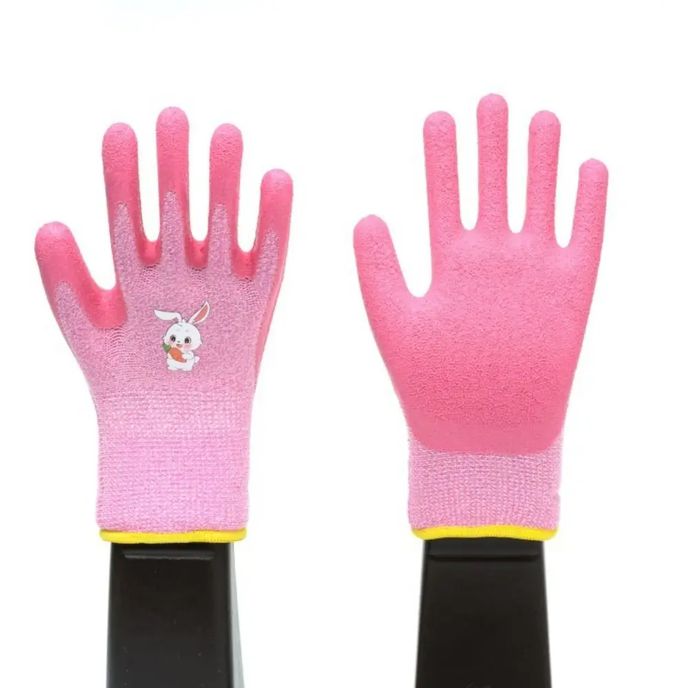 Multi-purpose Work Gloves Cartoon Animal 13 Needles Latex Coated Gloves Antiskid Breathable Gardening Glove Chasing The Sea