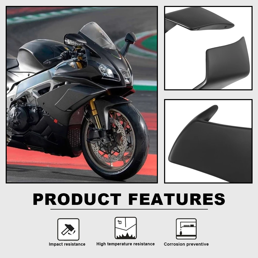 For Aprilia RSV4 2009-2018 2019-2021 Motorcycle Accessories Spoiler Airfoils Side Winglets Air Deflectors ABS Fairing Fixed wing