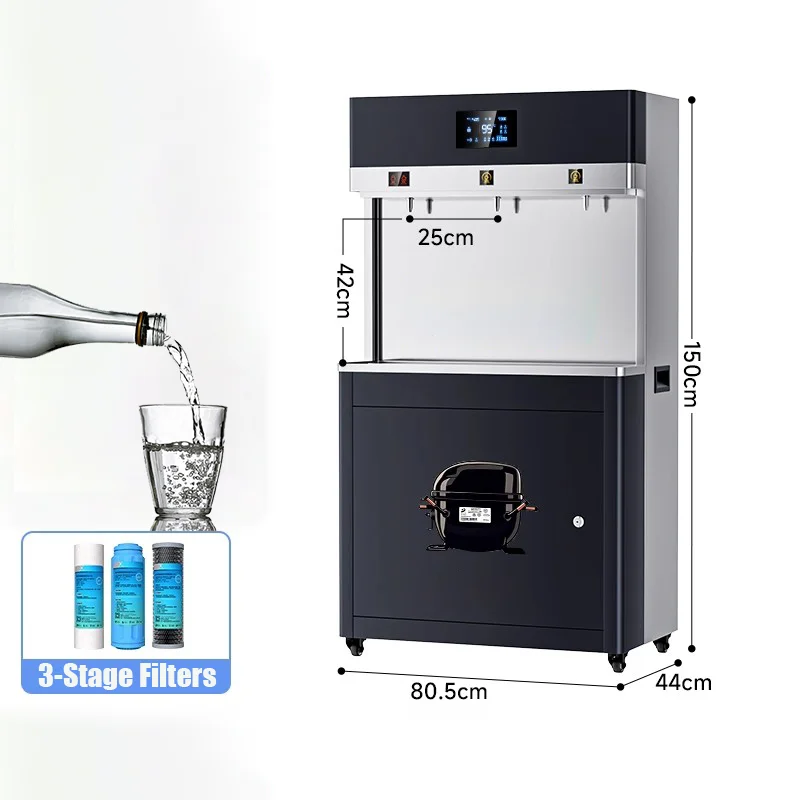 Hot Cold Water Dispensing Machine Direct Drinking Water Dispenser RO Treatment Multiple Filtration System Office Household Use