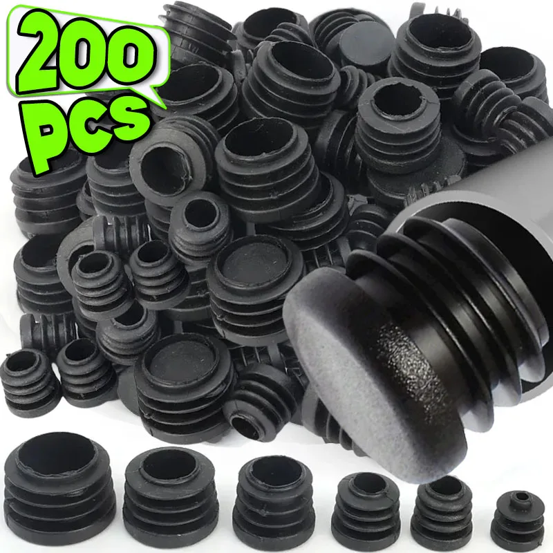 Round Plastic Plug Fencing Post Insert Furniture Foot Tubing End Cap Equipment Pipe Tube Cover Durable Chair Leg Insert Glides
