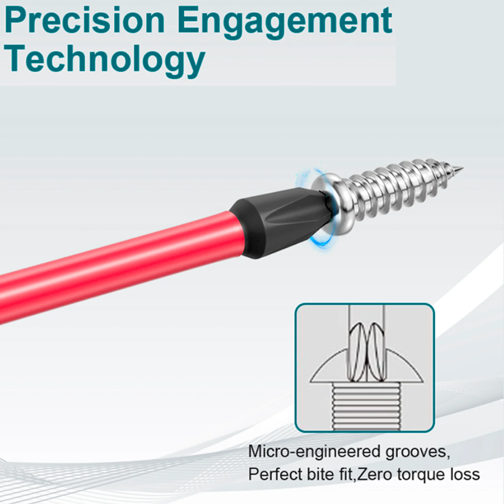 High-Torque Precision Impact Bit Set, S2 Steel, Super Strong Magnetic Properties, 10/20 Piece Set, Long and Short Versions 50Mm/25Mm, Compatible with Impact Drills in Various Models Such as Ph/T/Sq/Sl, Red and Black Color Scheme, Suitable for Home DIY (Self-Repair and Crafts)/Mechanical Repairs/Electronic Equipment Installation/Furniture Assembly - view 4