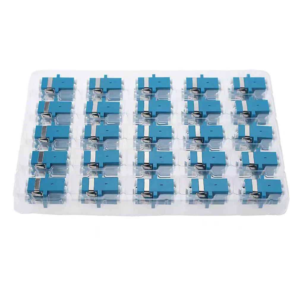 50pcs Fiber Optic connectors LC-LC UPC Fiber adapter UPC fiber cable duplex mode LC-LC fiber flanged fiber adapter