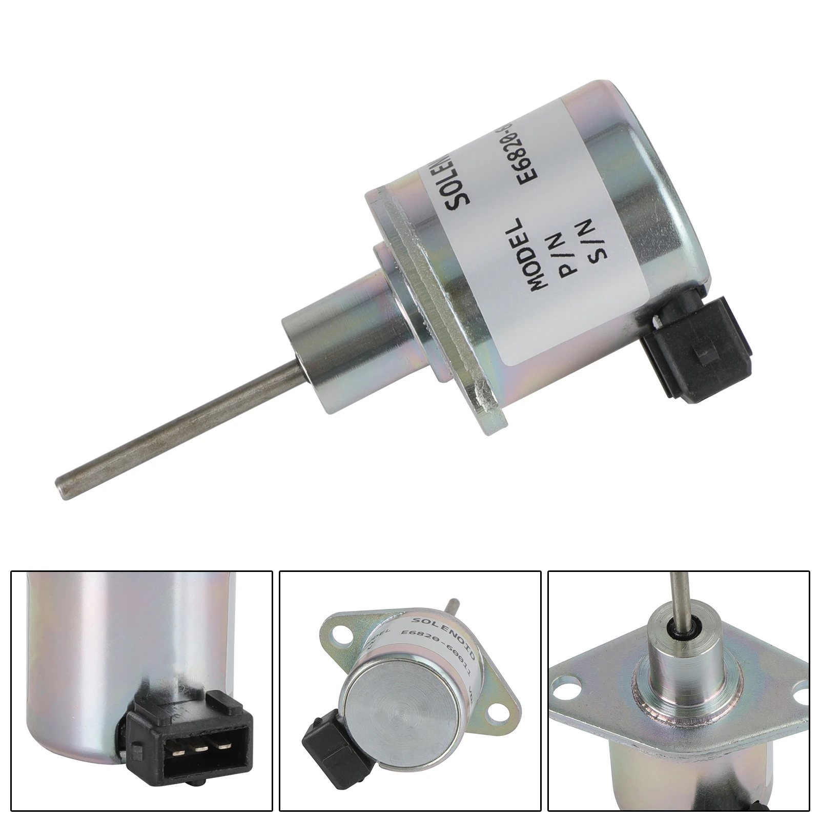 Areyourshop se adapta a KIOTI CK DK RX Tractor E6820-6001 solenoide de apagado de combustible 12V