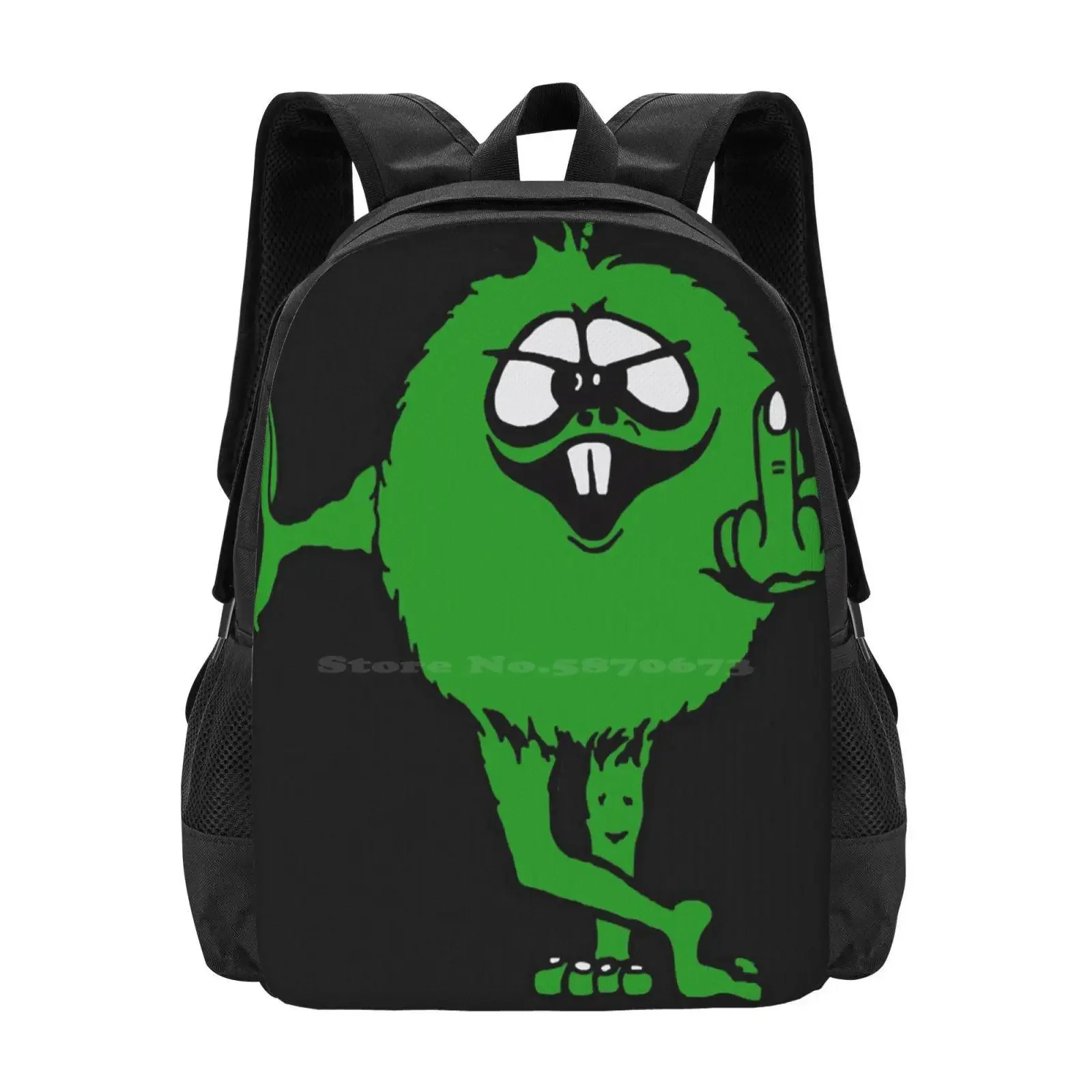 

Green Guy Flips Bird - 70S Retro Classic Hot Sale Schoolbag Backpack Fashion Bags Green Guy Flips Bird 70S Retro