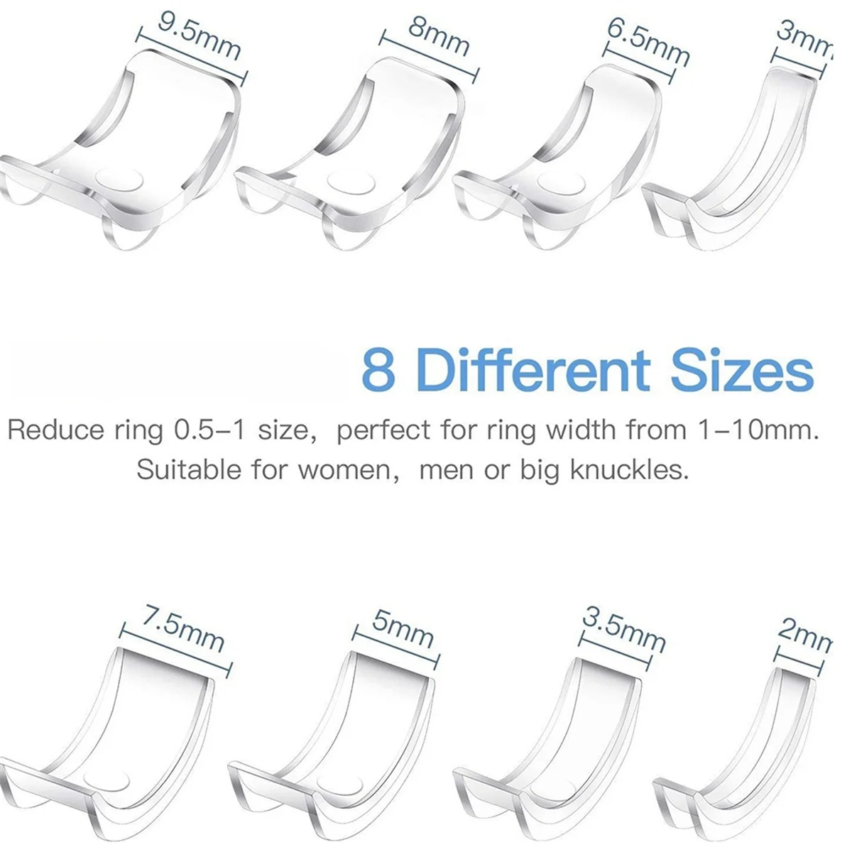 AT16 16pcs/Set for Ring Size Measuring Tool Plug-in Ring Guards Tightener