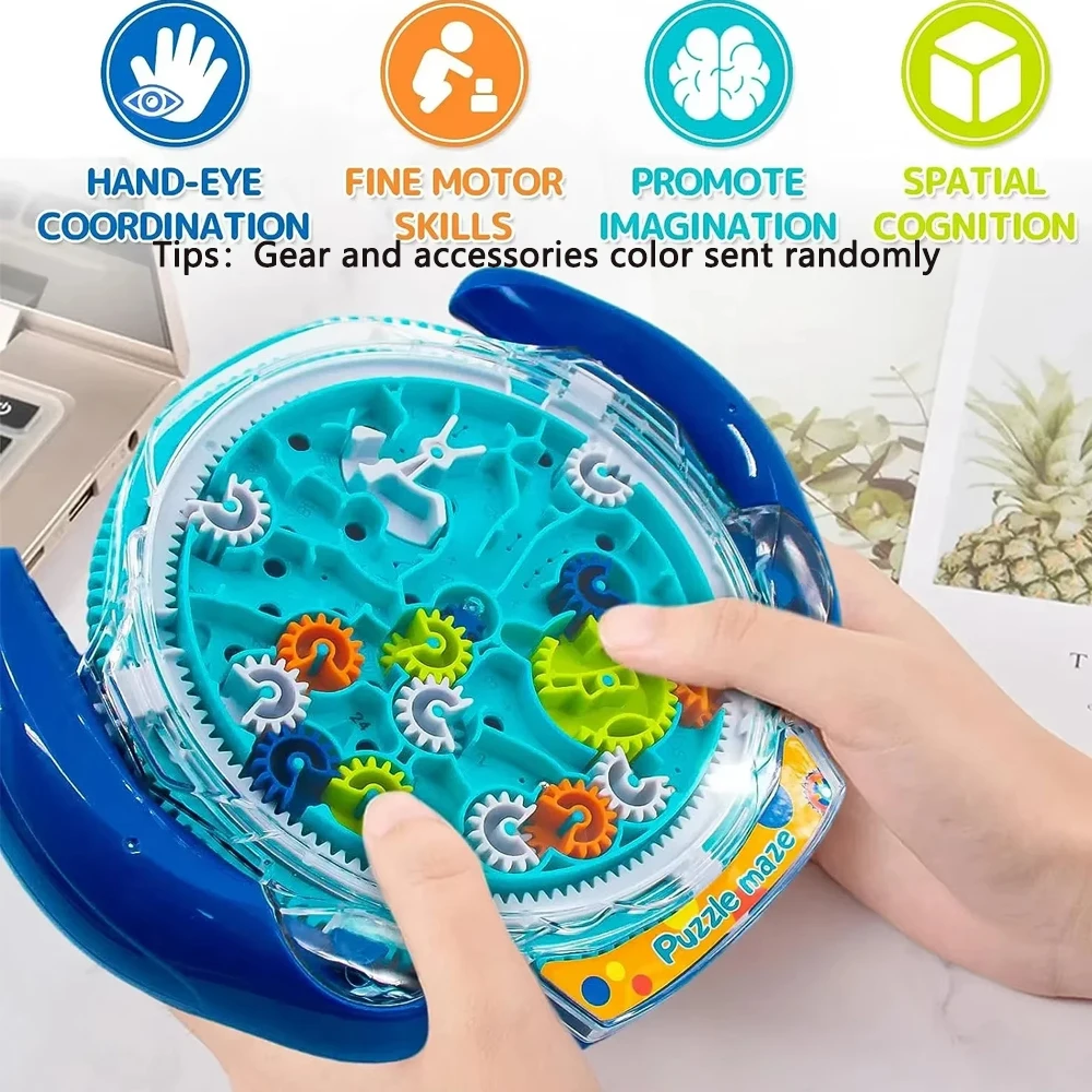 Puzzle creativo 3D Labirinto Magico Puzzle trasparente Cubo di velocità Palla rotolante Labirinto magico UFO Giocattoli per bambini Giocattoli antistress