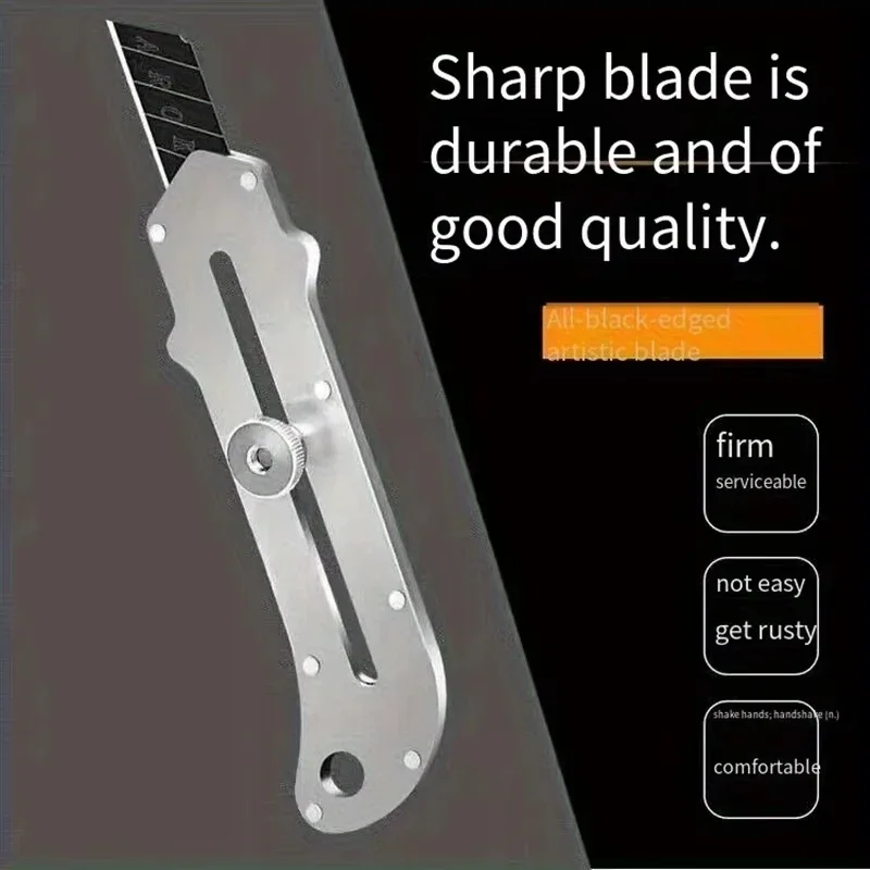 Nuovo coltello multiuso in acciaio inossidabile Portacoltelli per carta da parati in acciaio Durevole Robusto taglio rapido Blocco manuale Coltello portautensili pesante