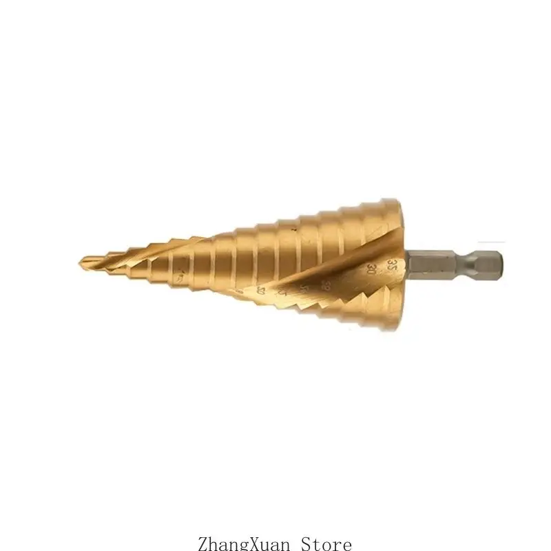 

Spiralling Grooved Step Drill Bit High Speed Steel 4mm-12/20/32/22mm (5/32-5/4inch) 3XUF