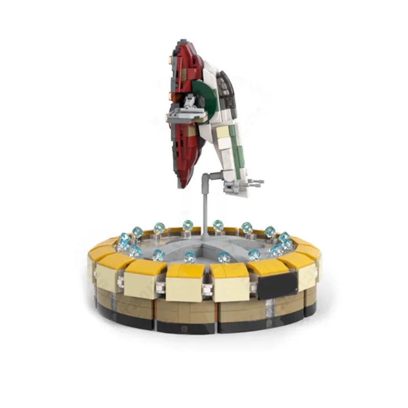 698PCSMOCstarbattle Series-Micro Size Slave One with Landing Pod (BESPIN) Spaceship Building Blocks, Birthday Gifts, Toys