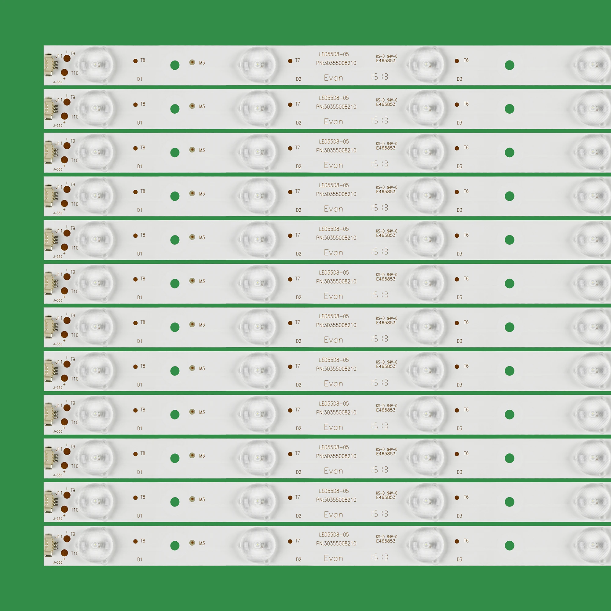 Striscia LED per Haier LE55F32800 LE55F3000W LE55A910 LE55G3000 LH55U3200 LD55U3300 LE55M600 LE55M35S LED55D8-05(A) 30355008210