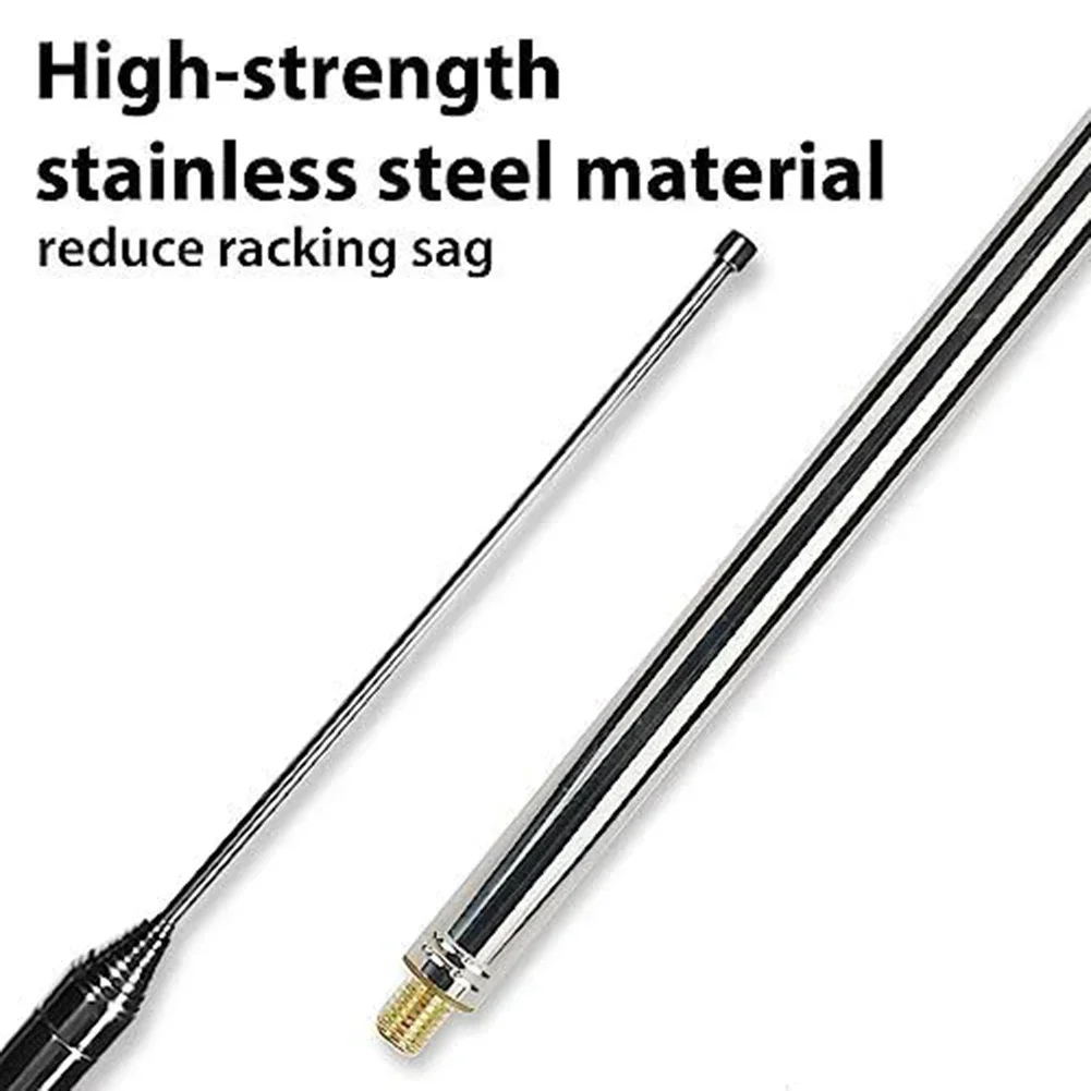 Telescopic Antenna Stainless Steel Telescopic Antenna 5 6M 18 4FT GP M10 External Thread For DIY Shortwave Radios