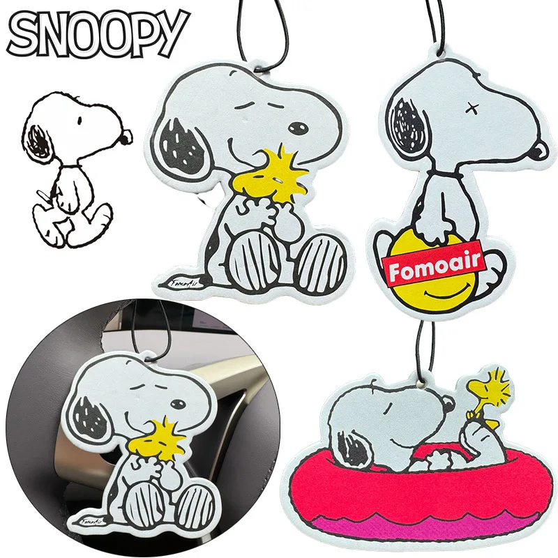 Snoopy Car Fragrance Pendant Air Freshener Car Rear View Hanging Long-Lasting Aromatherapy Fragrance Tablets Car Deodorization