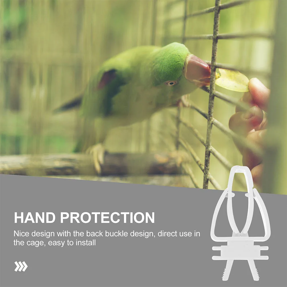 

6Pcs Bird Cage Food Fixing Clips Durable Plastic Parrot Vegetable Clip Bird Food Holder Parrot Vegetable Clip Pet Supply